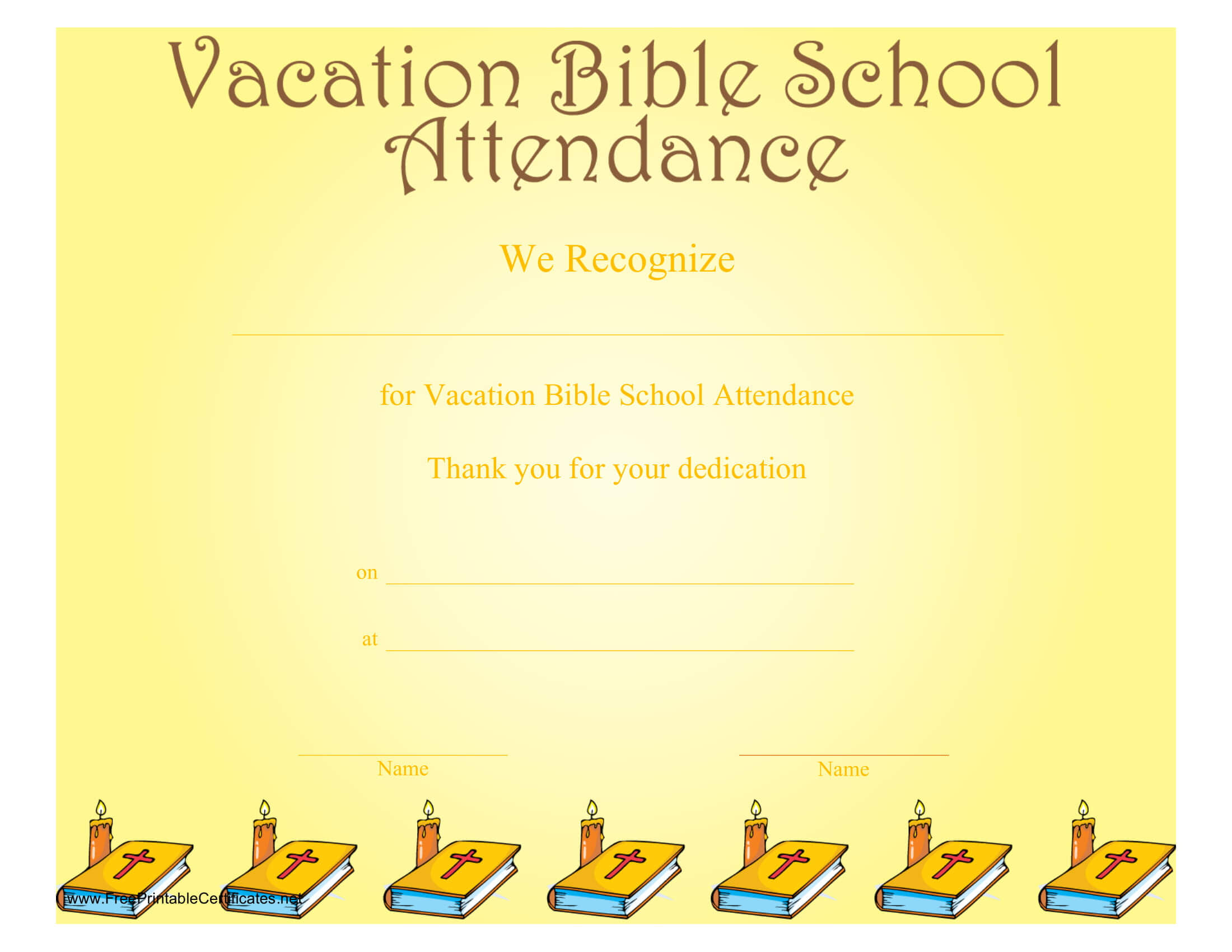 Certificate Templates: Free Vacation Bible School For Free Vbs Certificate Templates
