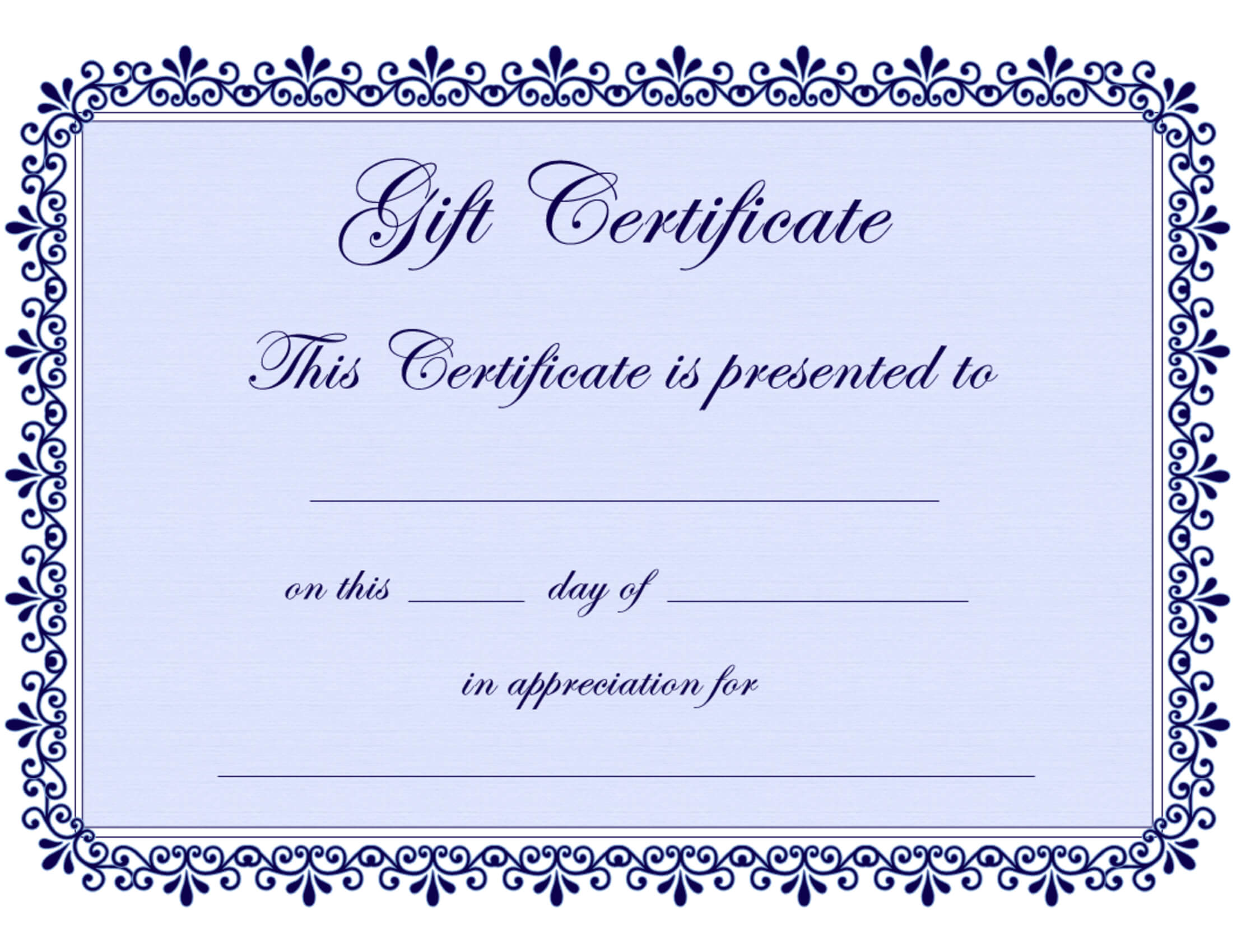 Certificate Templates | Gift Certificate Template Free – Pdf Inside Homemade Gift Certificate Template