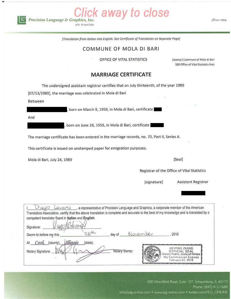 Certificate Templates: Marriage And Divorce Certificate Within Marriage Certificate Translation From Spanish To English Template