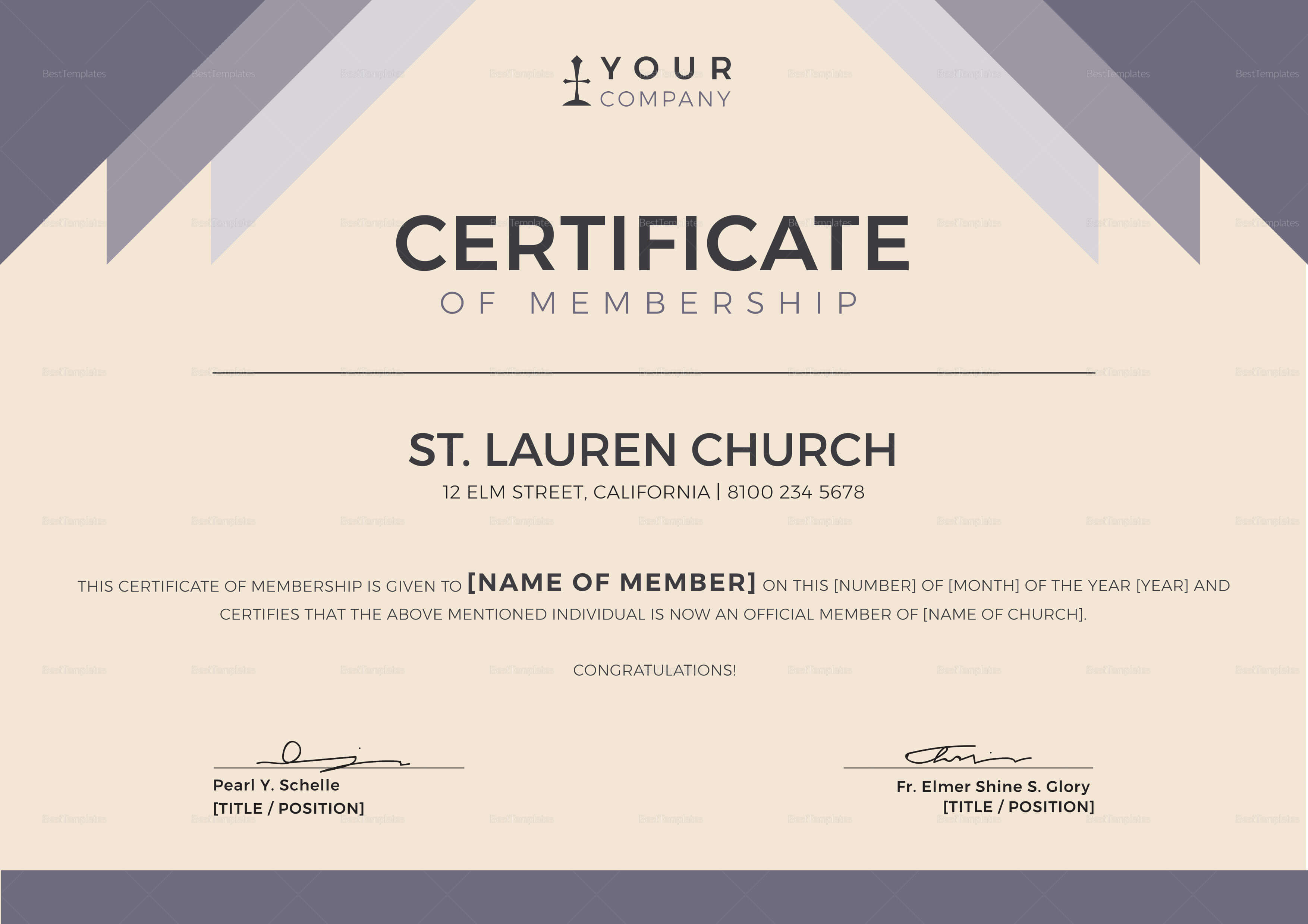 Certificate Templates: Membership Certificate Template Word With New Member Certificate Template