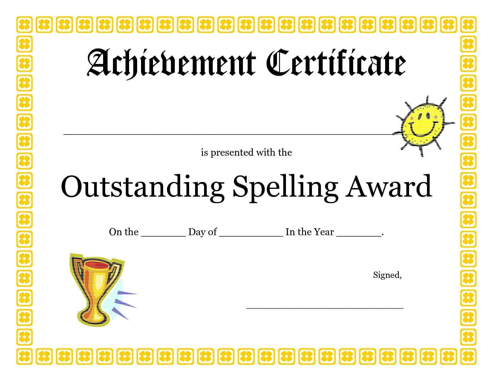 First Place Award Certificate Template – Thegreenerleithsocial.org