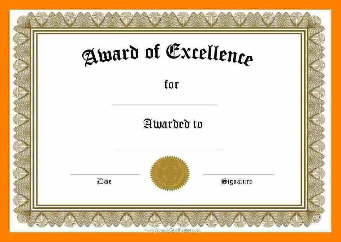 Certificates: Captivating Certificate Template Word Ideas For Blank Award Certificate Templates Word