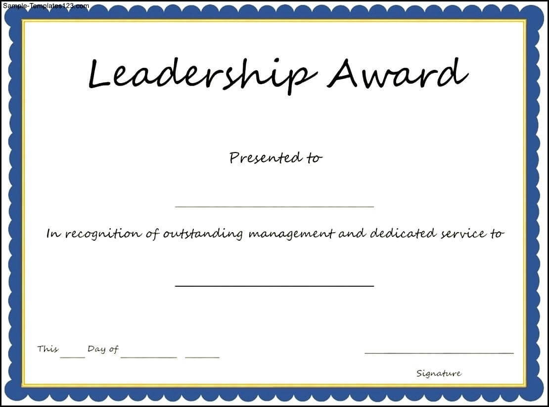Certificates. Exciting Award Certificate Template Designs Throughout Leadership Award Certificate Template