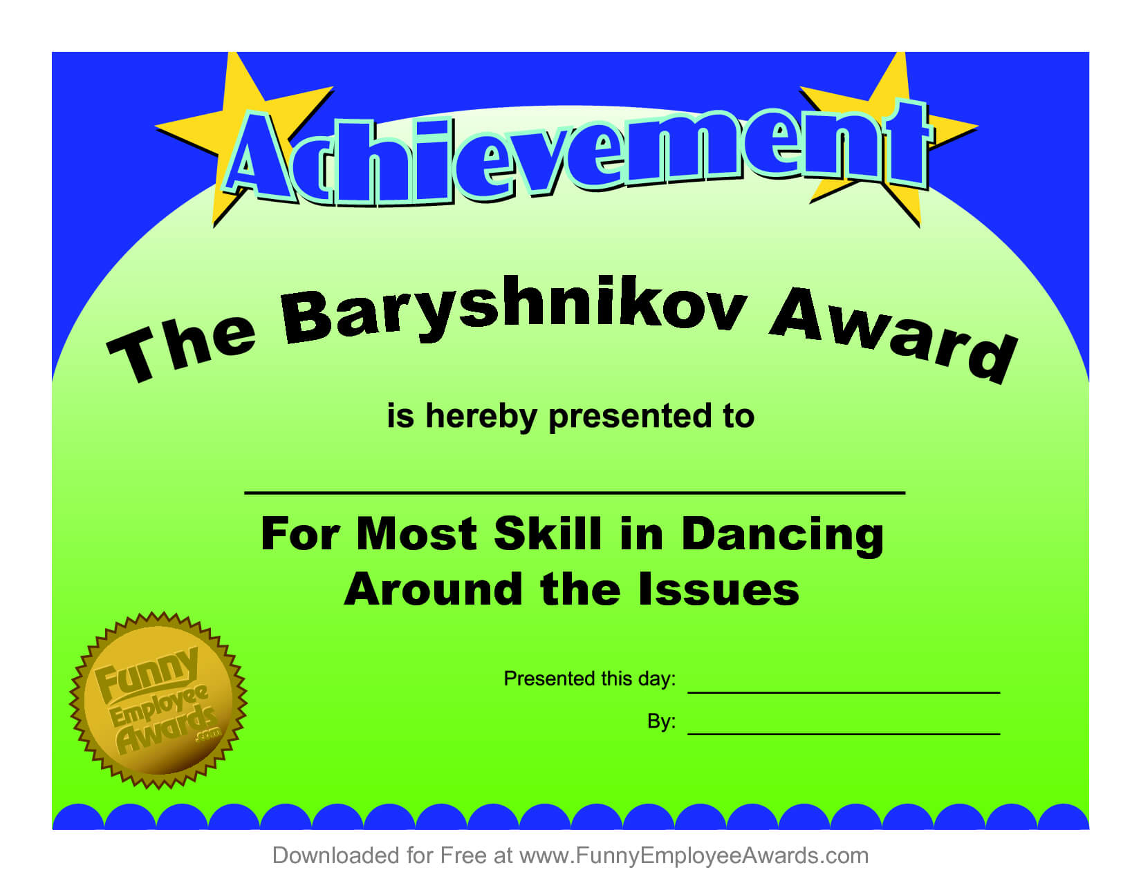Certificates Fun Certificate From Funny Employee He Bar With Free Printable Funny Certificate Templates