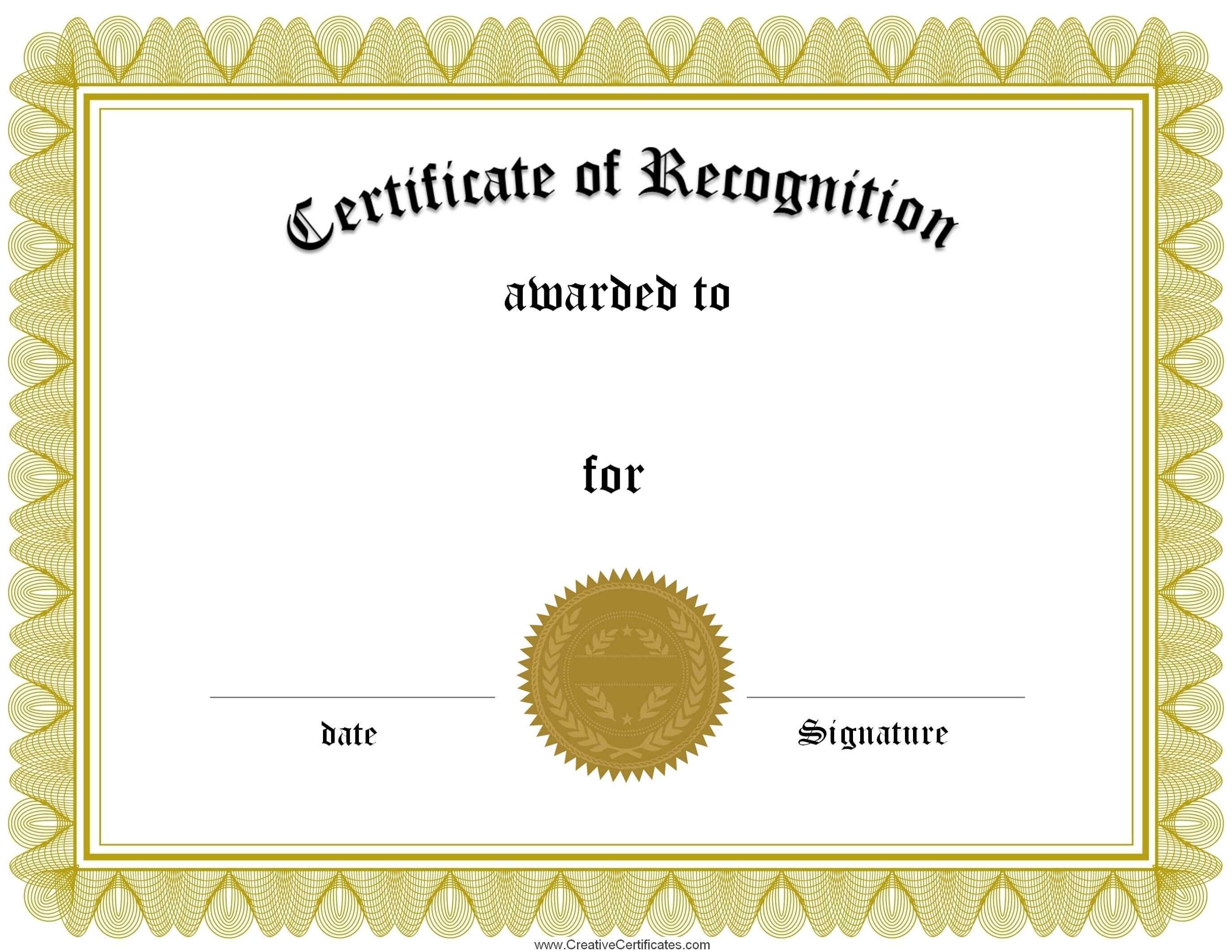 Certificates Inspiring Recognition Certificate Template For Employee Recognition Certificates