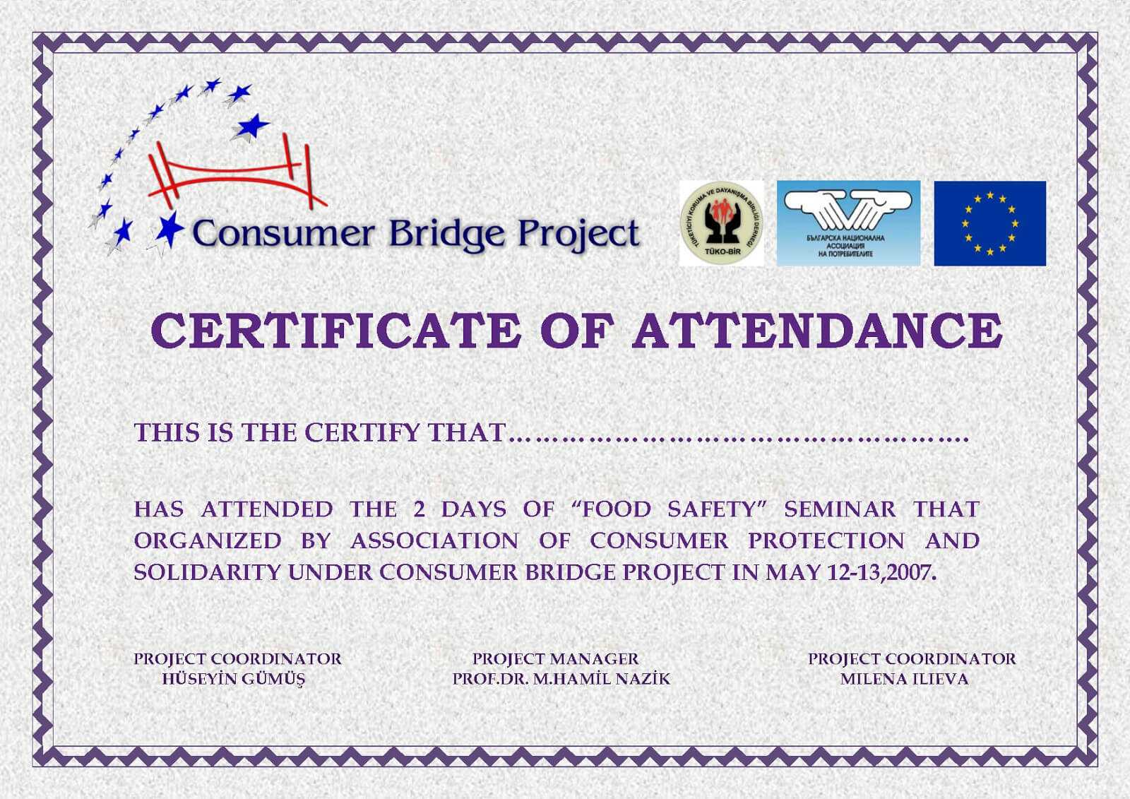 Certificates: Popular Attendance Certificate Template Word In Perfect Attendance Certificate Free Template