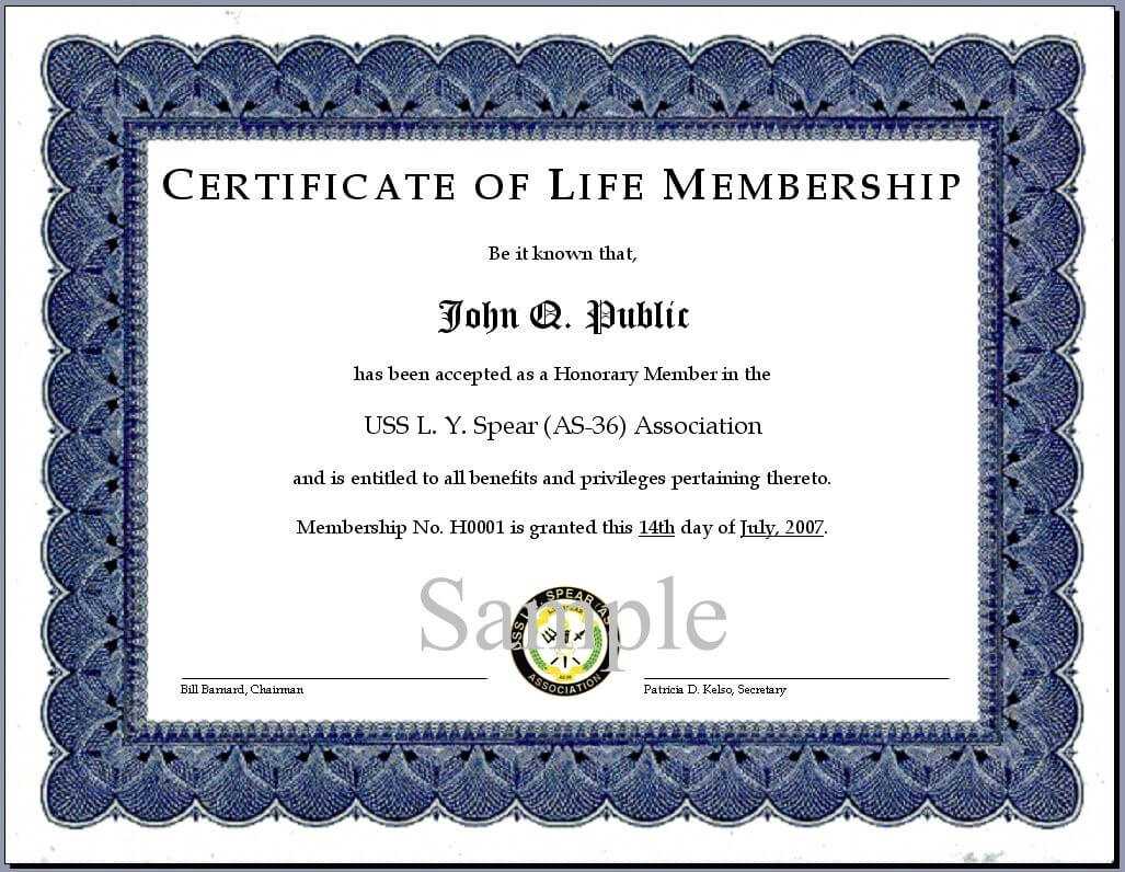 Certificates. Simple Membership Certificate Template Sample For Life Membership Certificate Templates