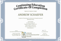 Ceu Certificate Of Completion Template Sample pertaining to Ceu Certificate Template