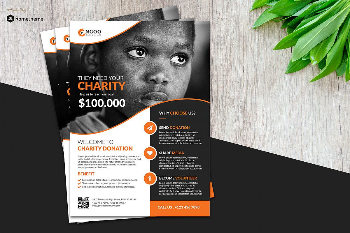 Charity Flyer Vol. 01 With Regard To Ngo Brochure Templates