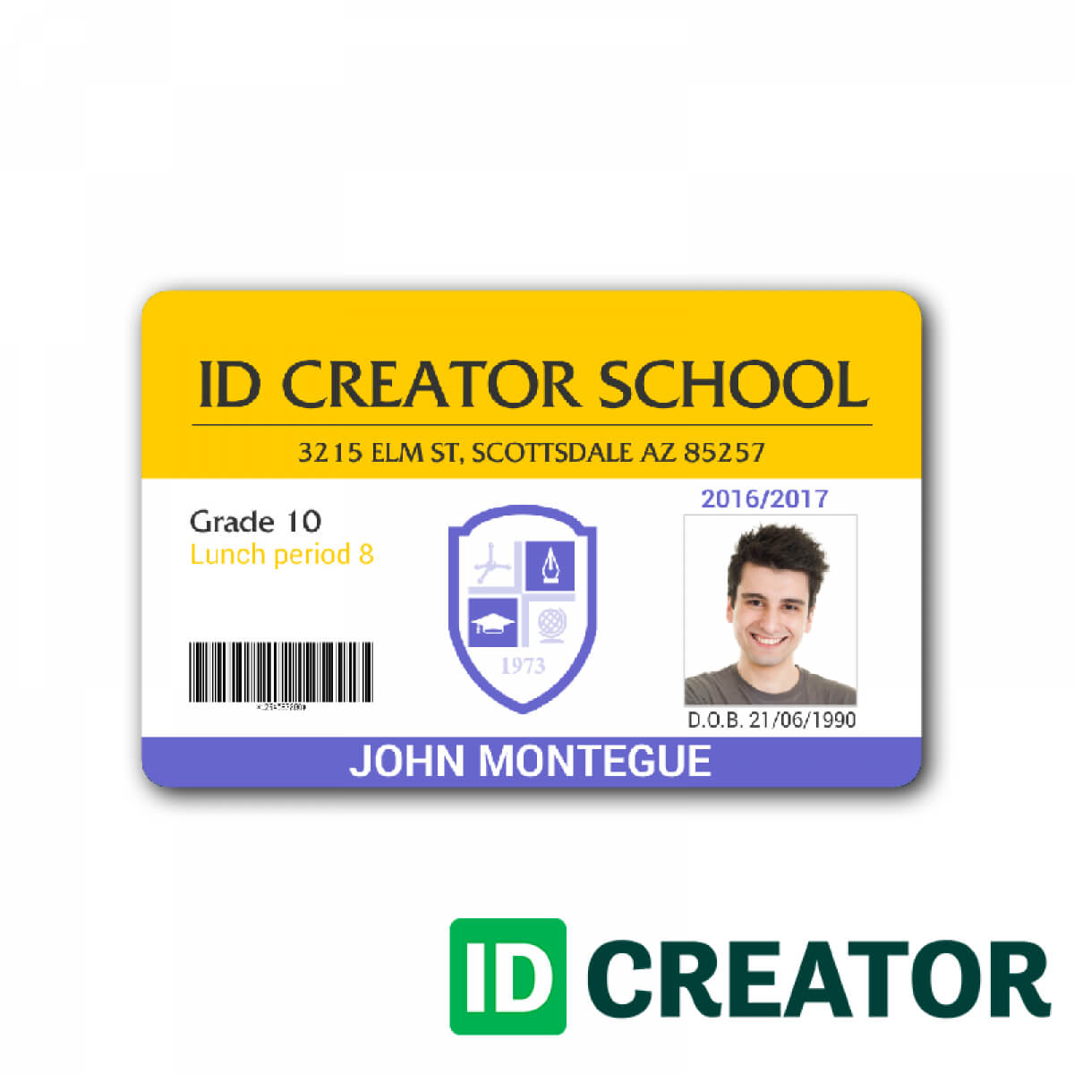 Child Id Card Template In 2019 | Id Card Template, School Id In High School Id Card Template