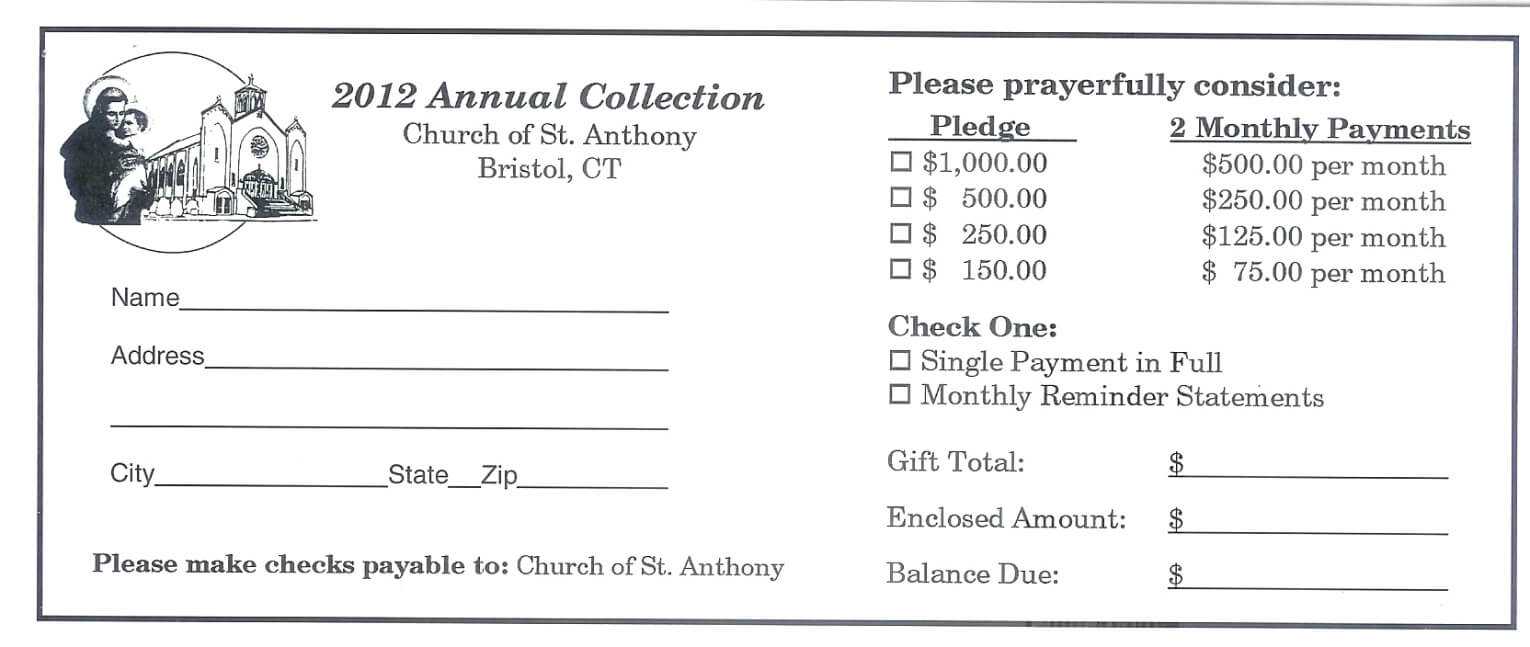 Childhood Cancer Foundation Inc Pledge Card For 2011 Throughout Church Pledge Card Template