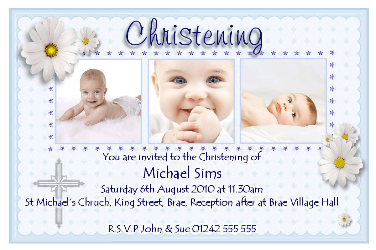 Christening Invitation Cards : Christening Invitation Cards Pertaining To Baptism Invitation Card Template