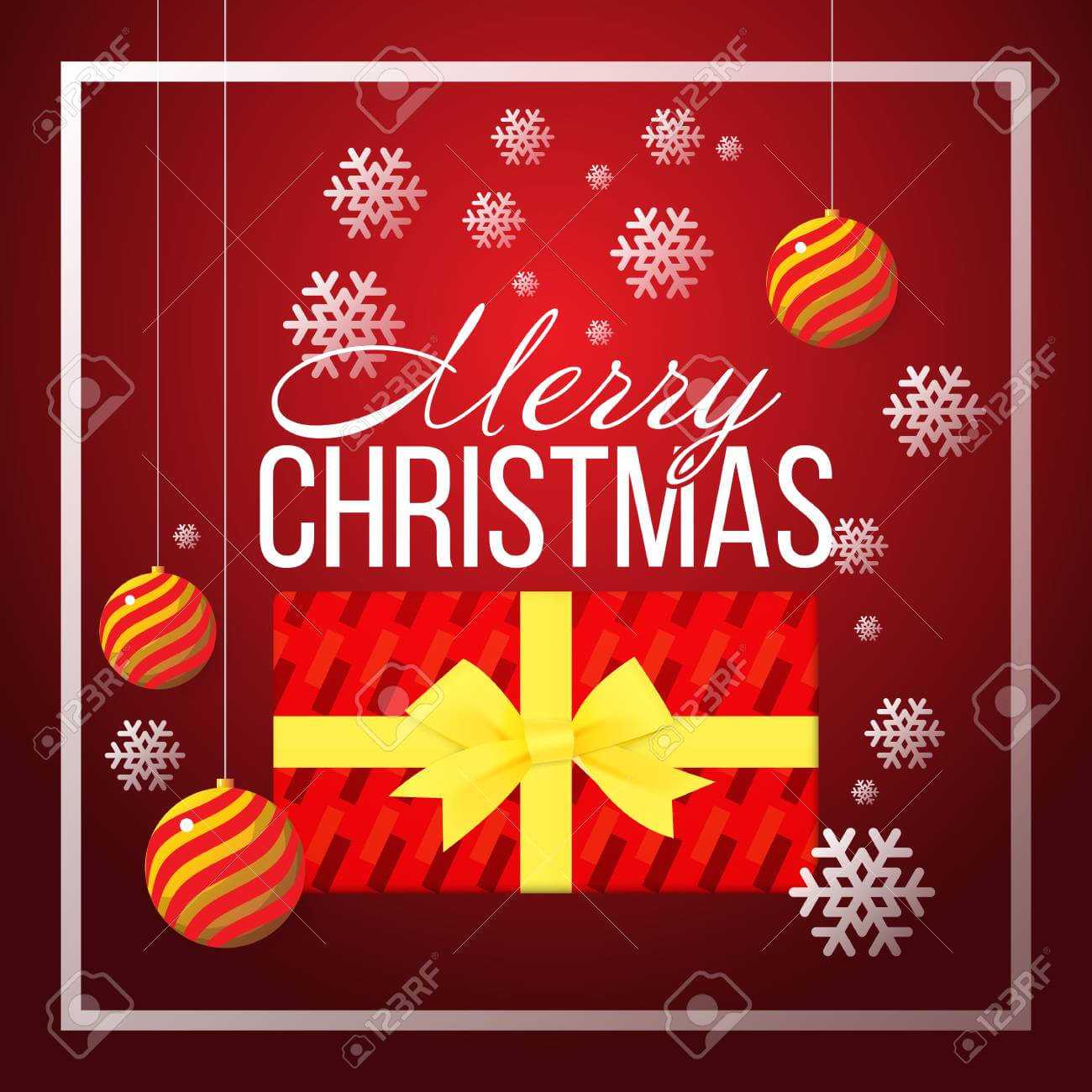 Christmas Banner Template Background With Merry Christmas Greeting.. Intended For Merry Christmas Banner Template