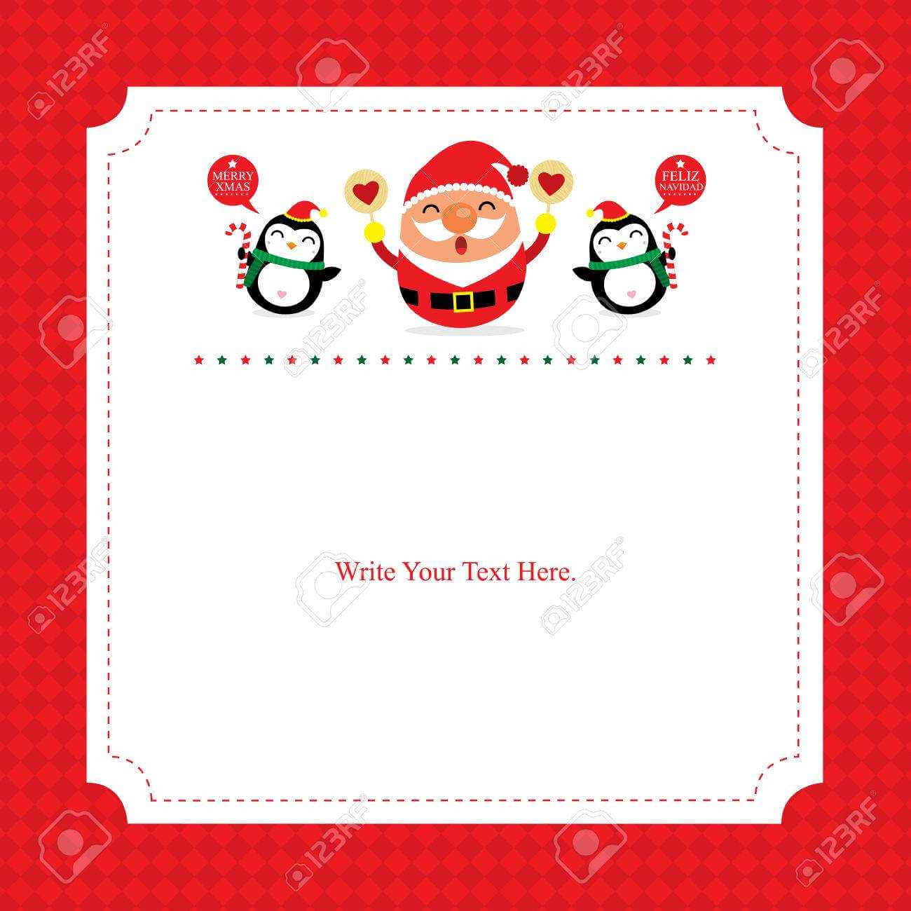 Christmas Card Template Santa Claus Pertaining To Happy Holidays Card Template