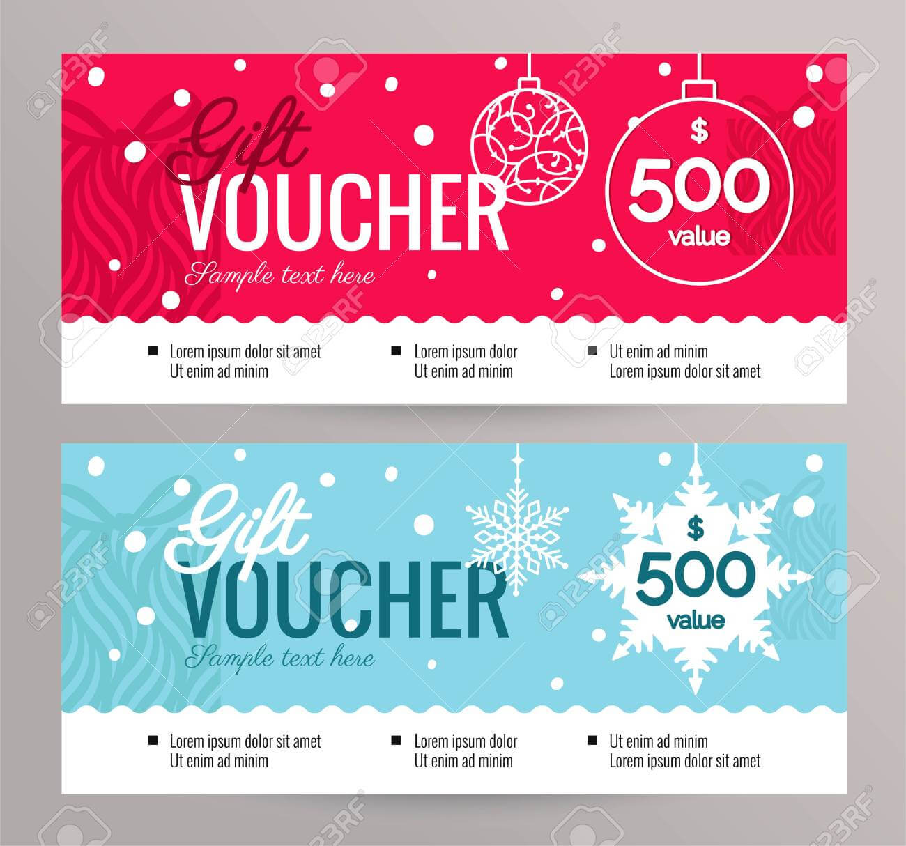 Christmas Gift Voucher Coupon Discount. Gift Certificate Template.. Throughout Merry Christmas Gift Certificate Templates