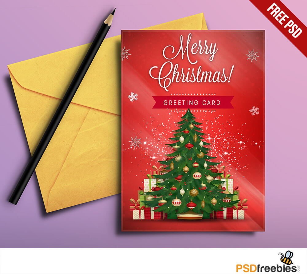 Christmas Greeting Card Free Psd | Psdfreebies Pertaining To Free Christmas Card Templates For Photoshop
