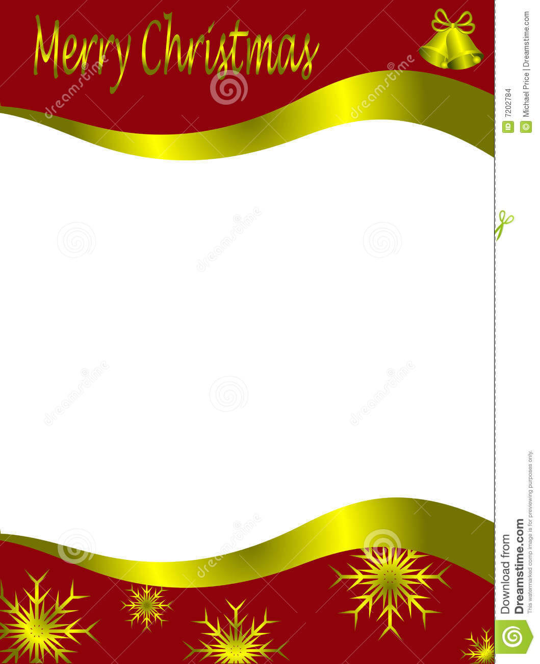 Christmas Letter Template Stock Vector. Illustration Of Gold Throughout Christmas Note Card Templates