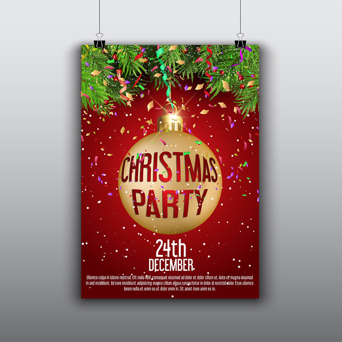 Christmas Party Free Vector Art – (23,244 Free Downloads) Pertaining To Adobe Illustrator Christmas Card Template