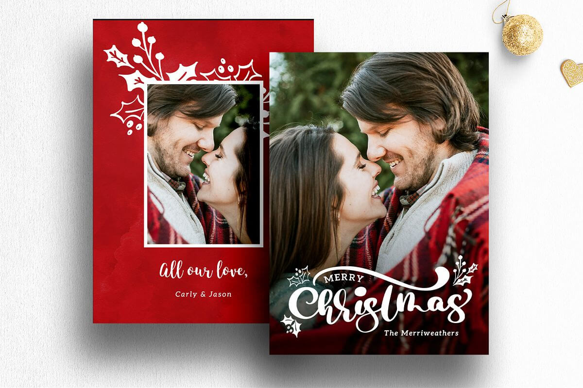 Christmas Photo Card Template Photoshop| 013 With Christmas Photo Card Templates Photoshop