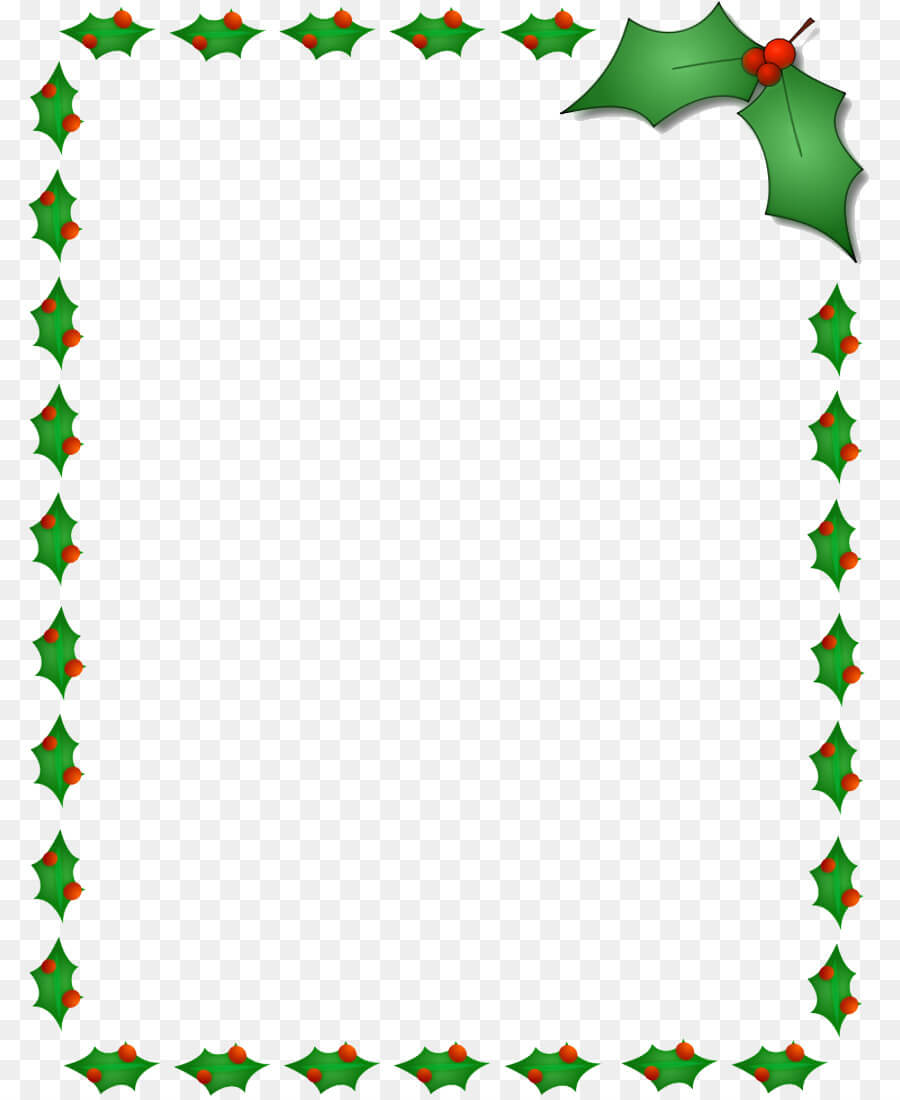 Christmas Word Template Png Download – 850*1100 – Free Regarding Christmas Border Word Template