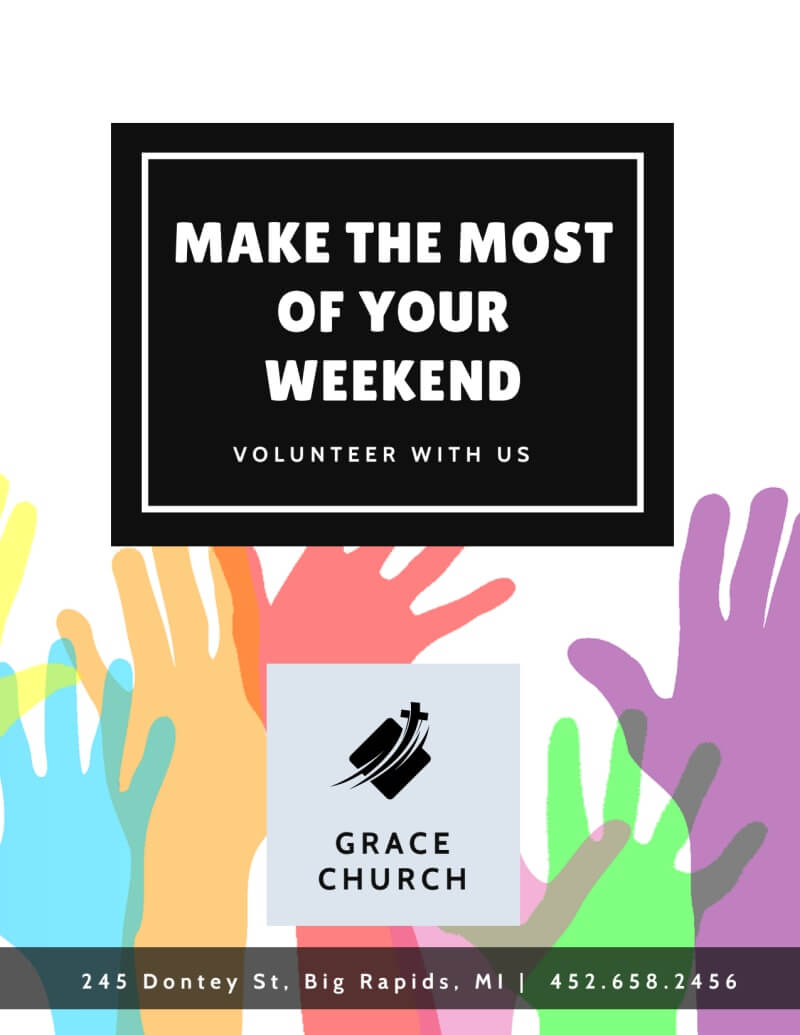 Church Weekend Volunteer Opportunities Flyer Template Throughout Volunteer Brochure Template
