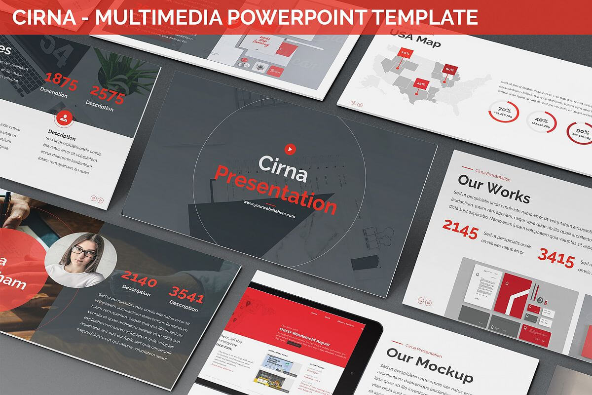 Cirna – Multimedia Powerpoint Template Intended For Multimedia Powerpoint Templates