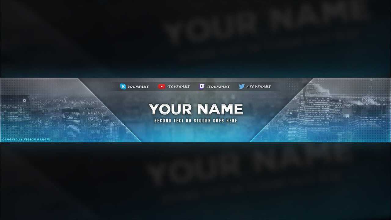 City Themed Youtube Banner Template – Free Download [Psd] Regarding Youtube Banners Template