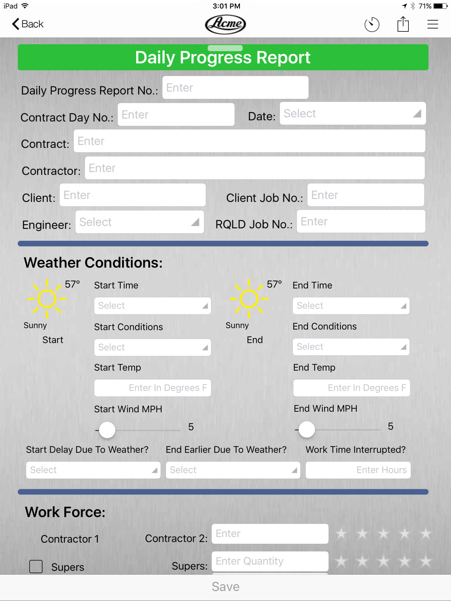 Civil Engineering Daily Progress Report Example Form On The Throughout