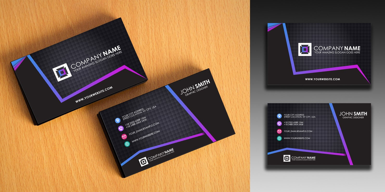 Clean And Simple Business Card Template Within Buisness Card Templates