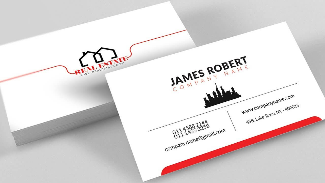 Clean Illustrator Business Card Design With Free Template Download For Download Visiting Card Templates