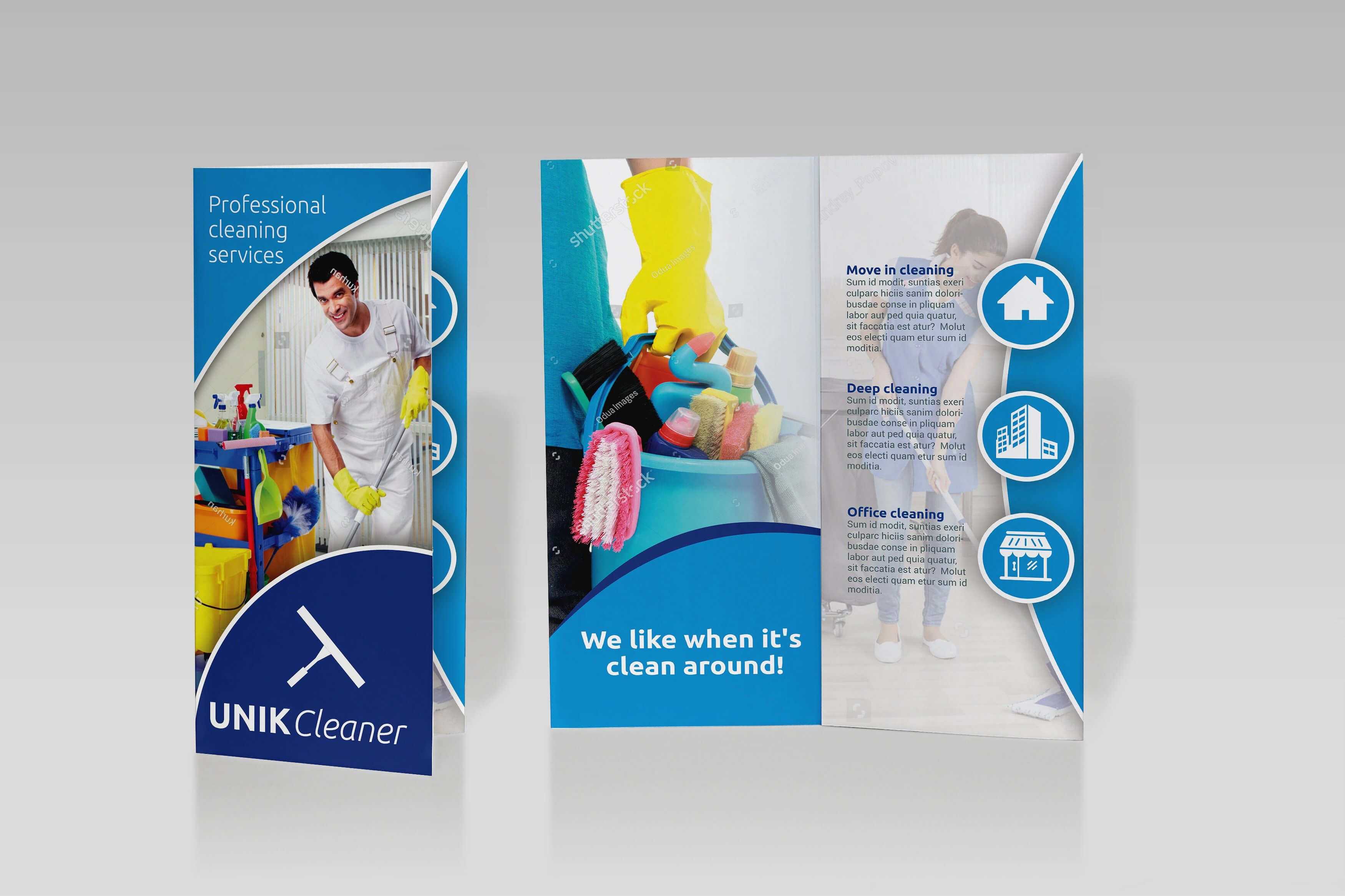 Cleaning Tri Fold Brochure – Sk #click#object#type#edited Within Commercial Cleaning Brochure Templates