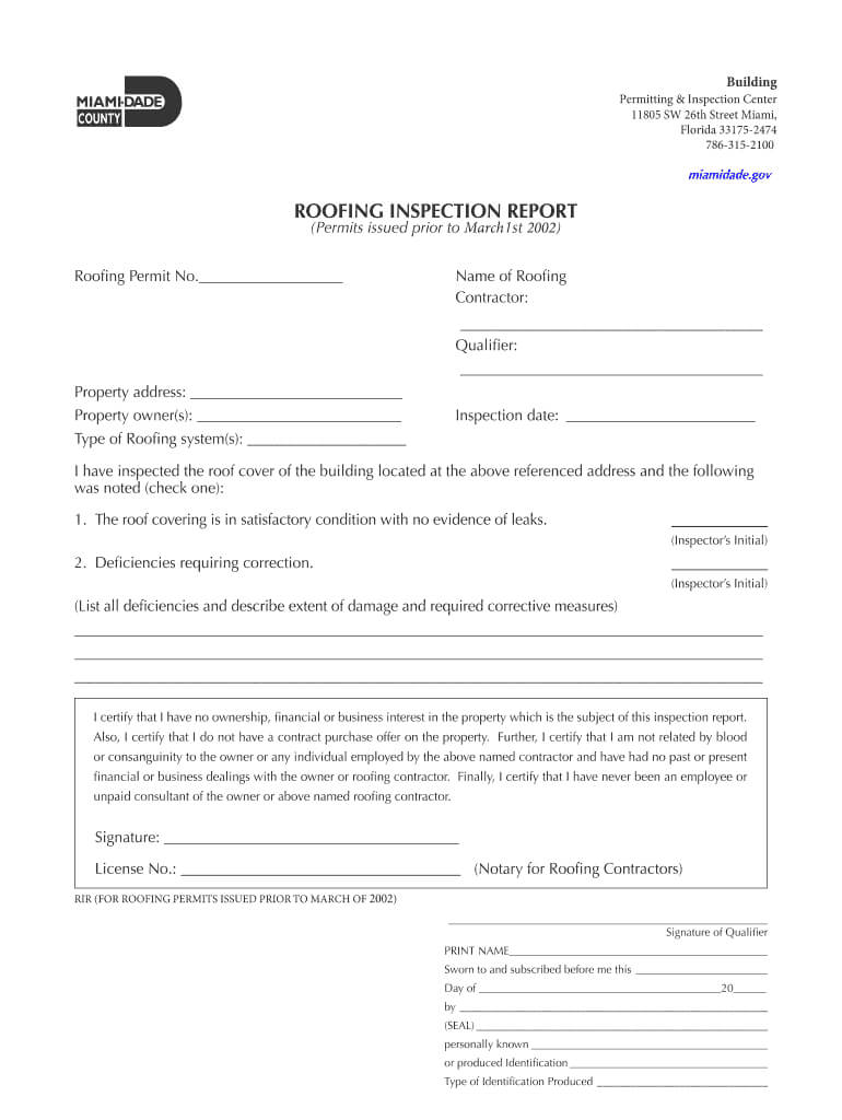 Clear Roof Report Dowload – Fill Online, Printable, Fillable With Roof Inspection Report Template