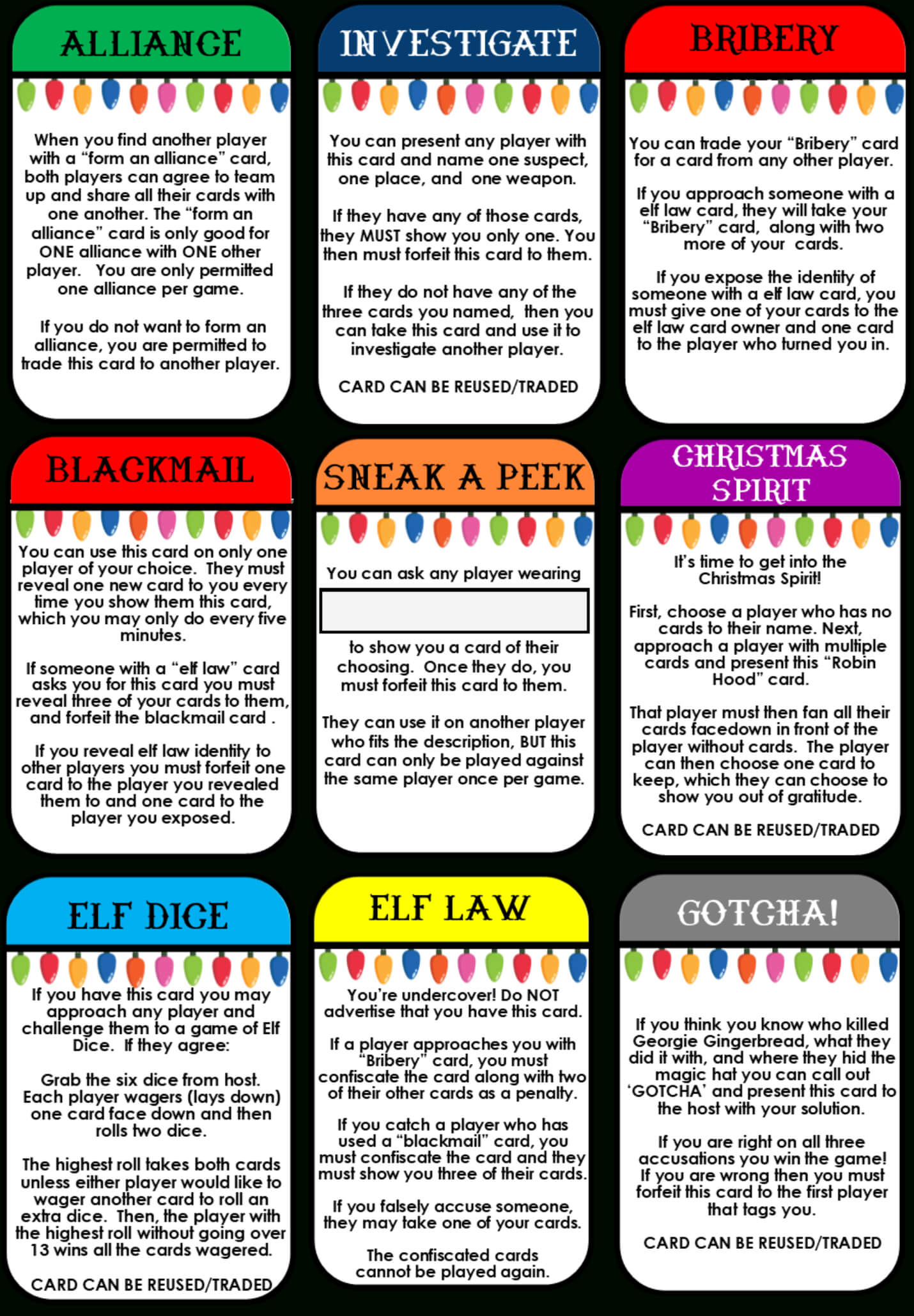 Printable Murder Mystery