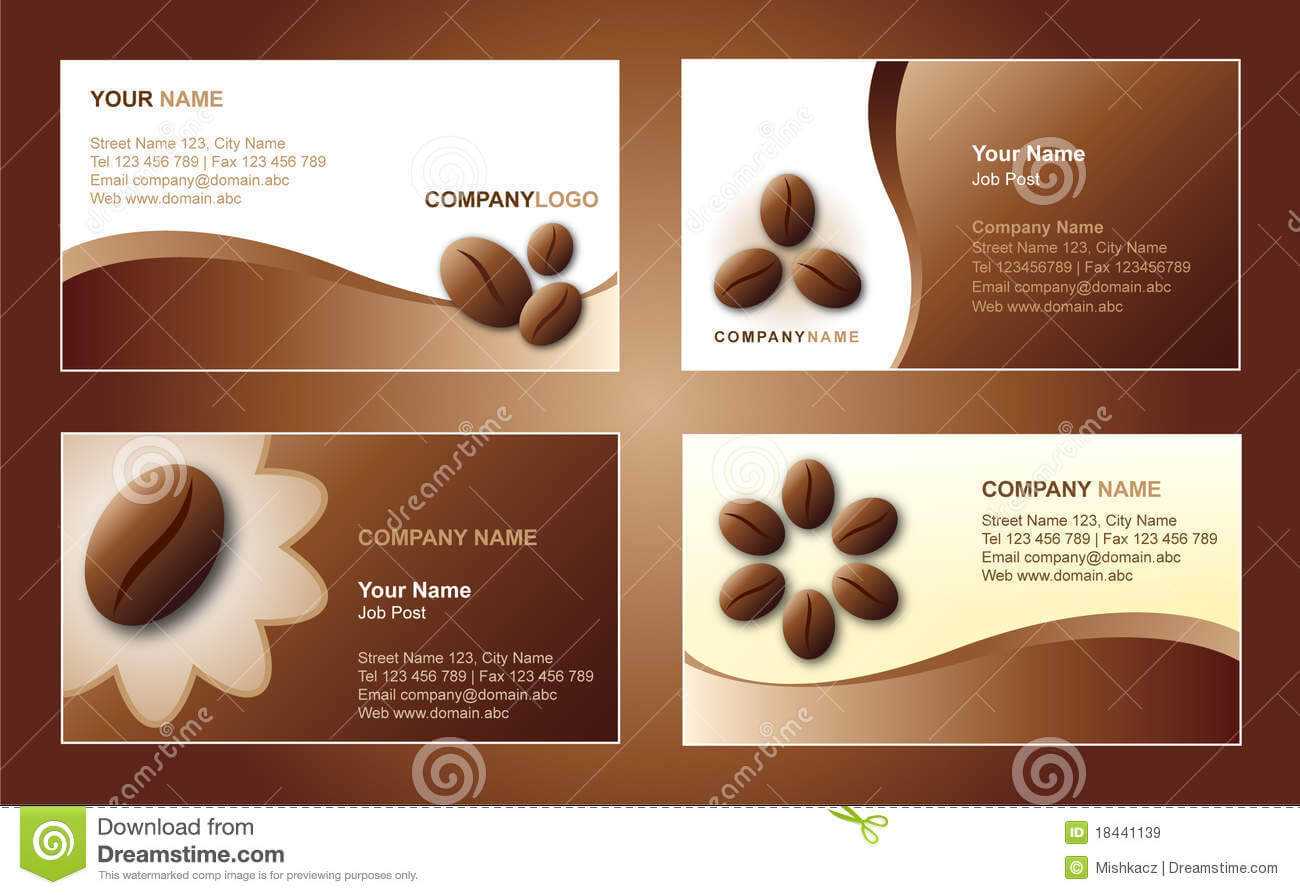 Coffee Business Card Template Stock Vector – Illustration Of For Coffee Business Card Template Free