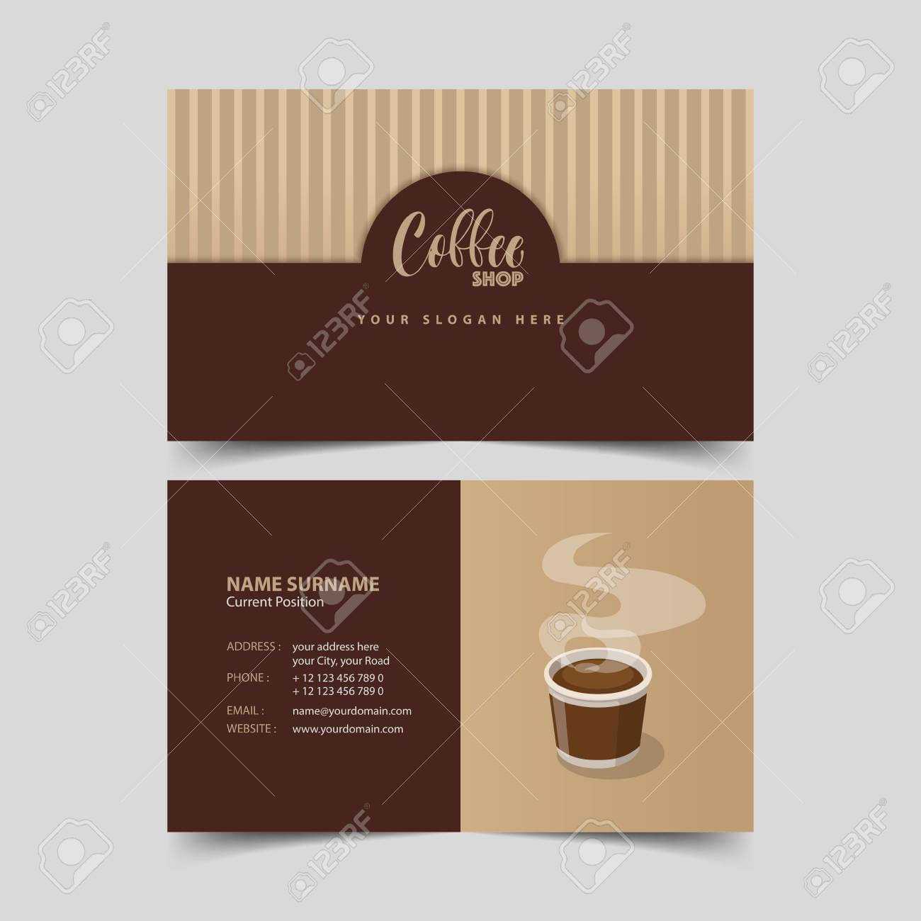 Coffee Shop Business Card Design Template. Inside Coffee Business Card Template Free