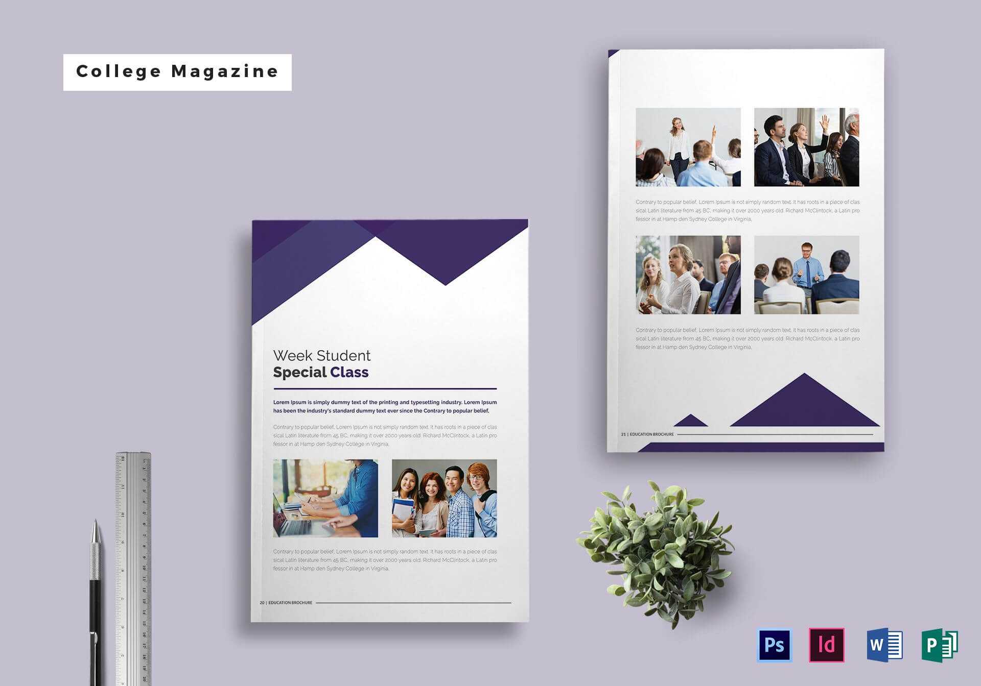 College Magazine Template Pertaining To Magazine Ad Template For Magazine Ad Template Word