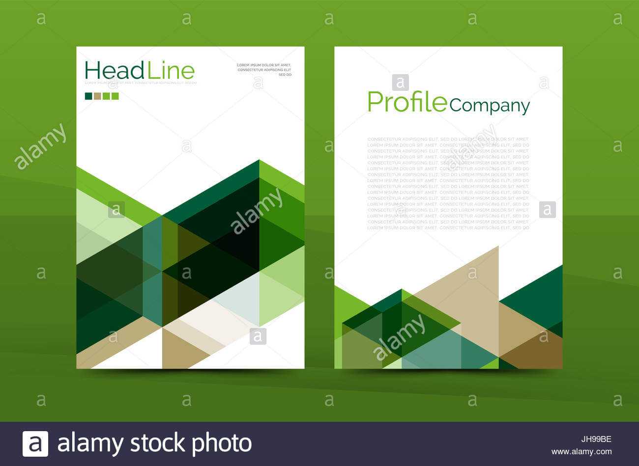 Color Business Brochure Cover Template, Annual Report Front With Report Front Page Template