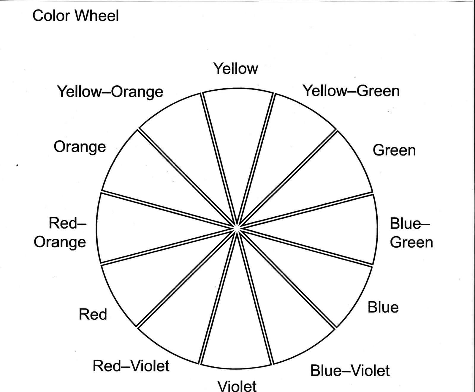 Color Wheel Worksheet Printable | Life Skills In 2019 Inside Blank Color Wheel Template