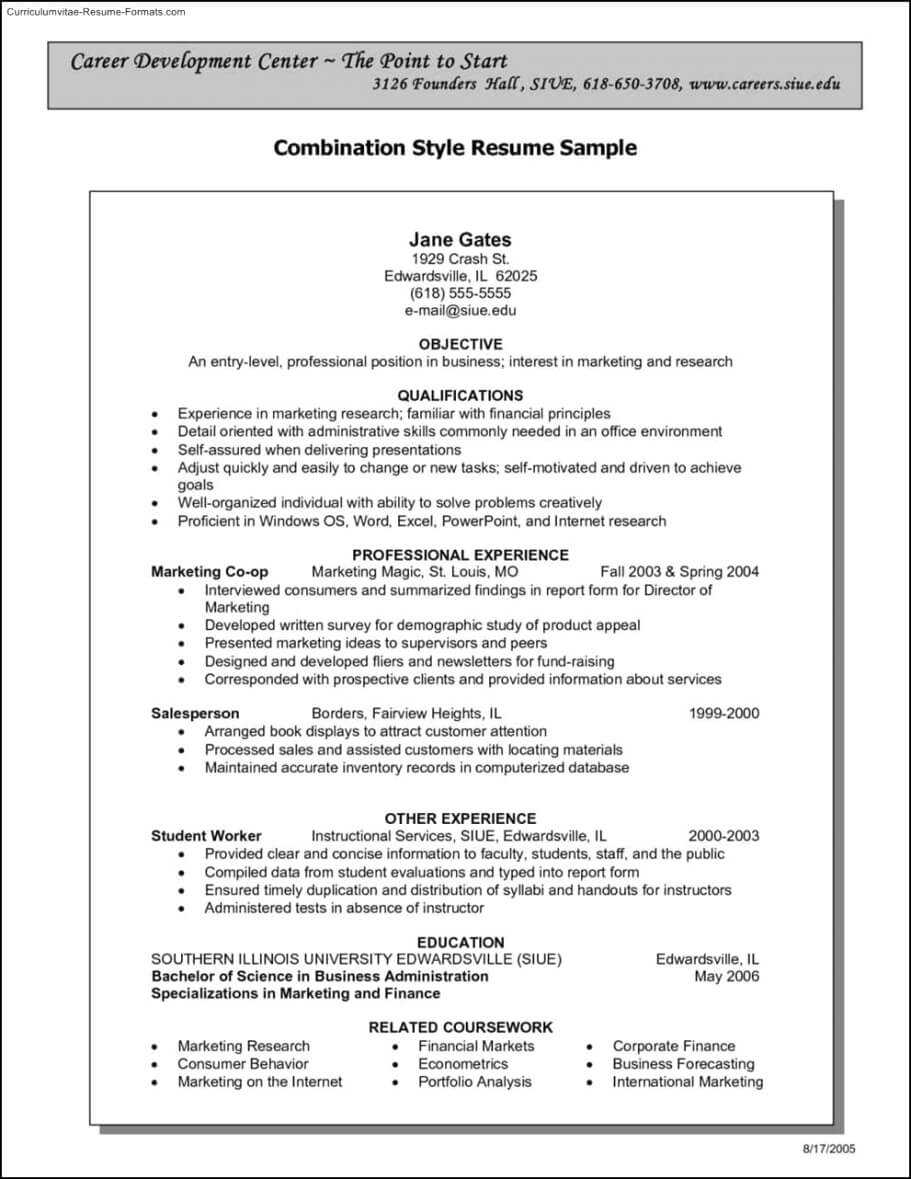 Combination Resume Template Word Free Samples Examples Throughout Combination Resume Template Word