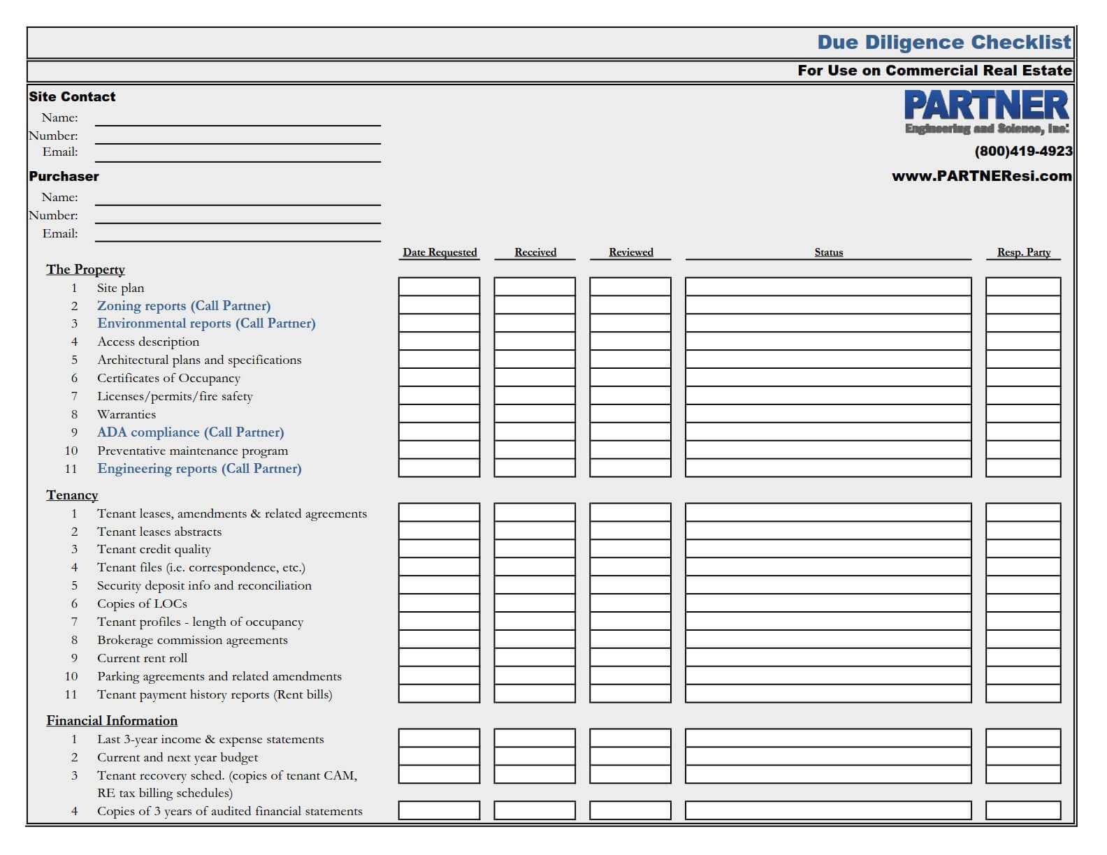 Commercial Real Estate Due Diligence Checklist Inside Property Condition Assessment Report Template