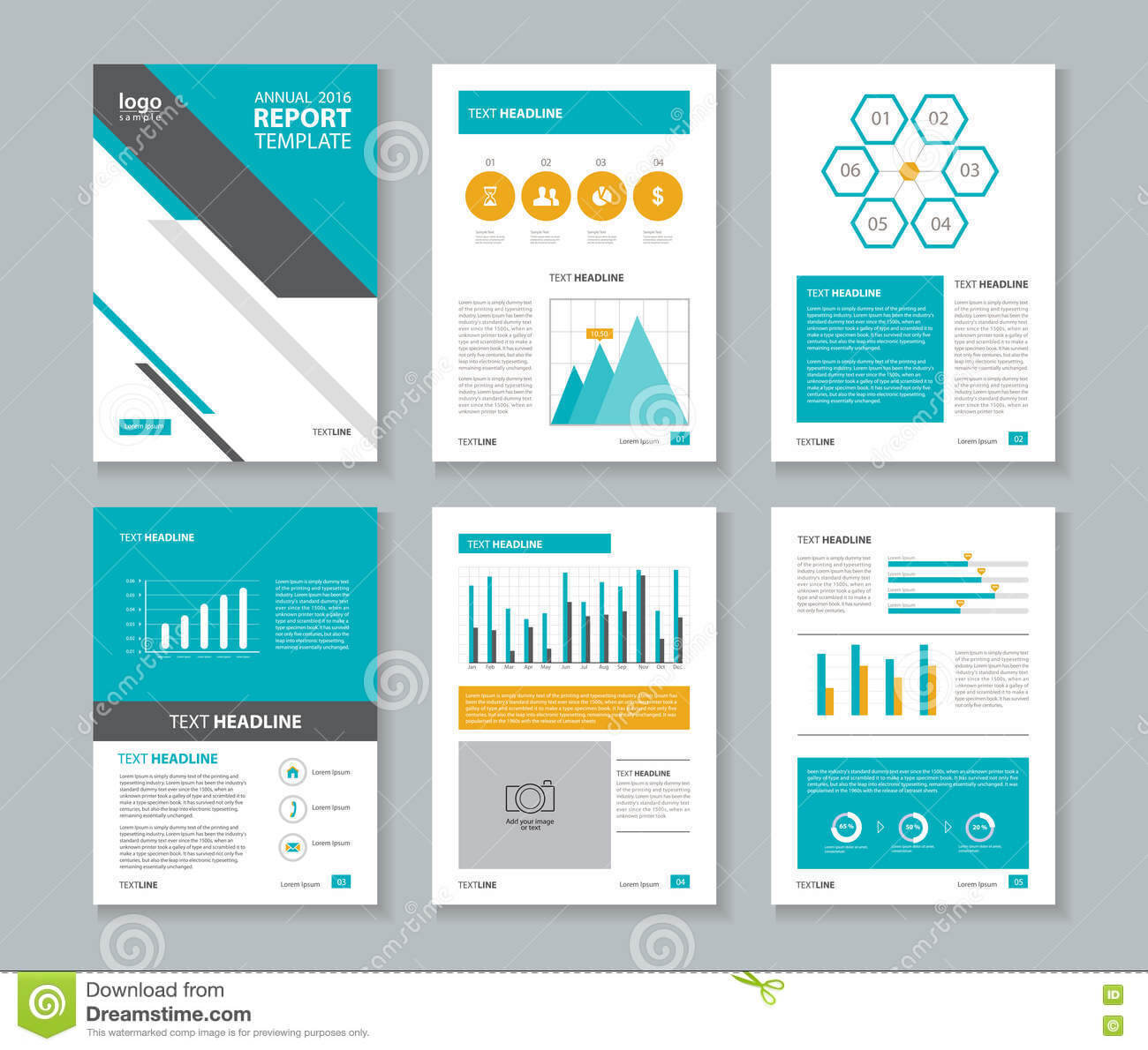 Company Profile ,annual Report , Brochure , Flyer, Layout Inside Annual Report Word Template