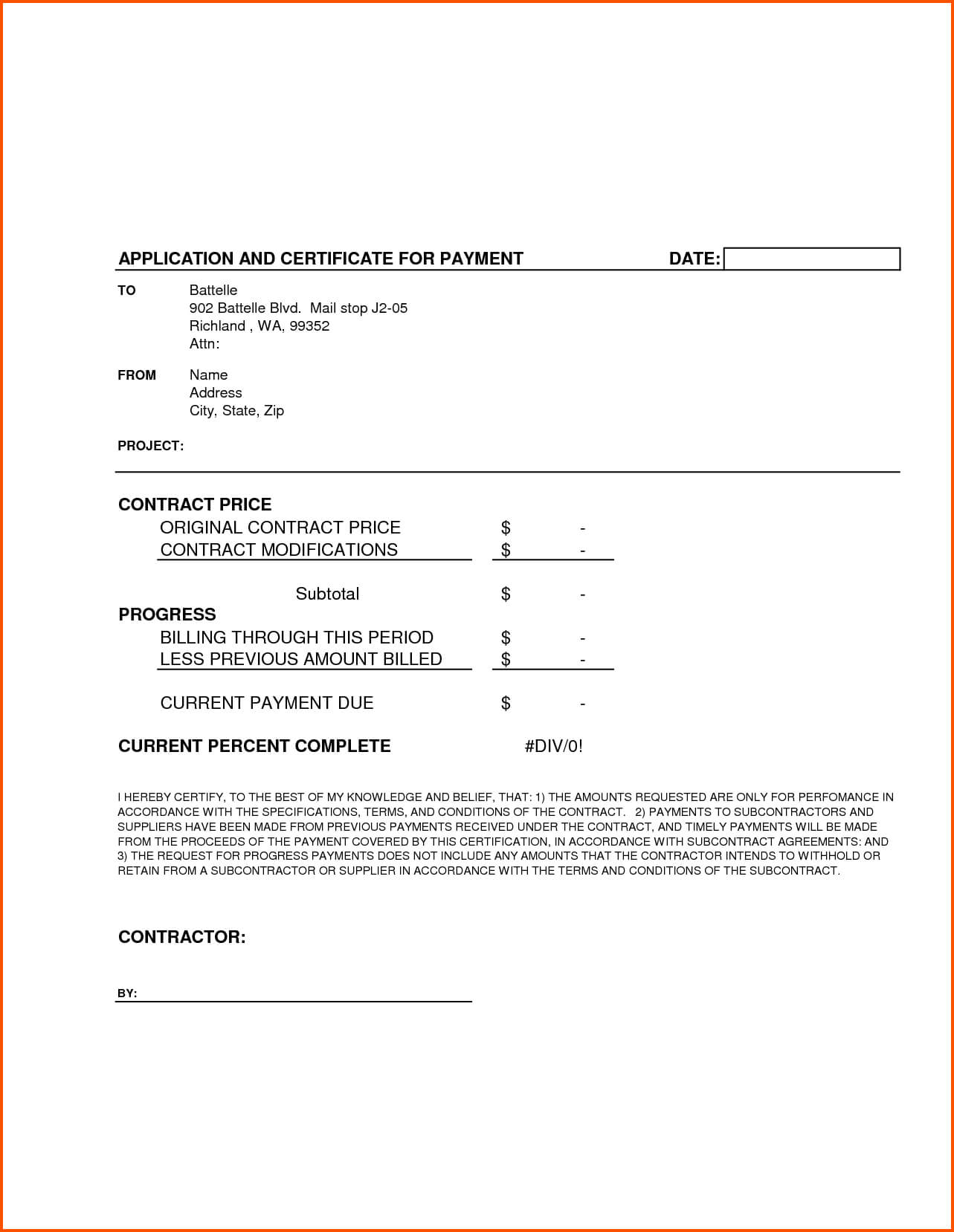 Completion Template Doc Certificate Certification Letter For Intended For Construction Certificate Of Completion Template