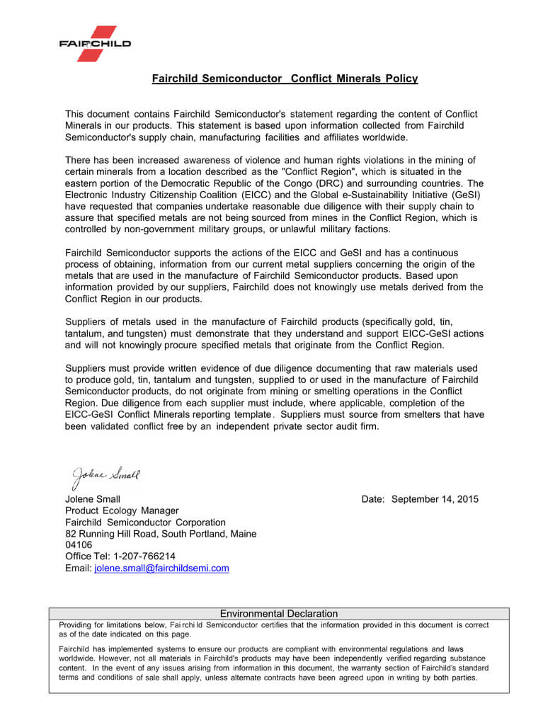 Conflict Minerals Policy Regarding Eicc Conflict Minerals Reporting Template