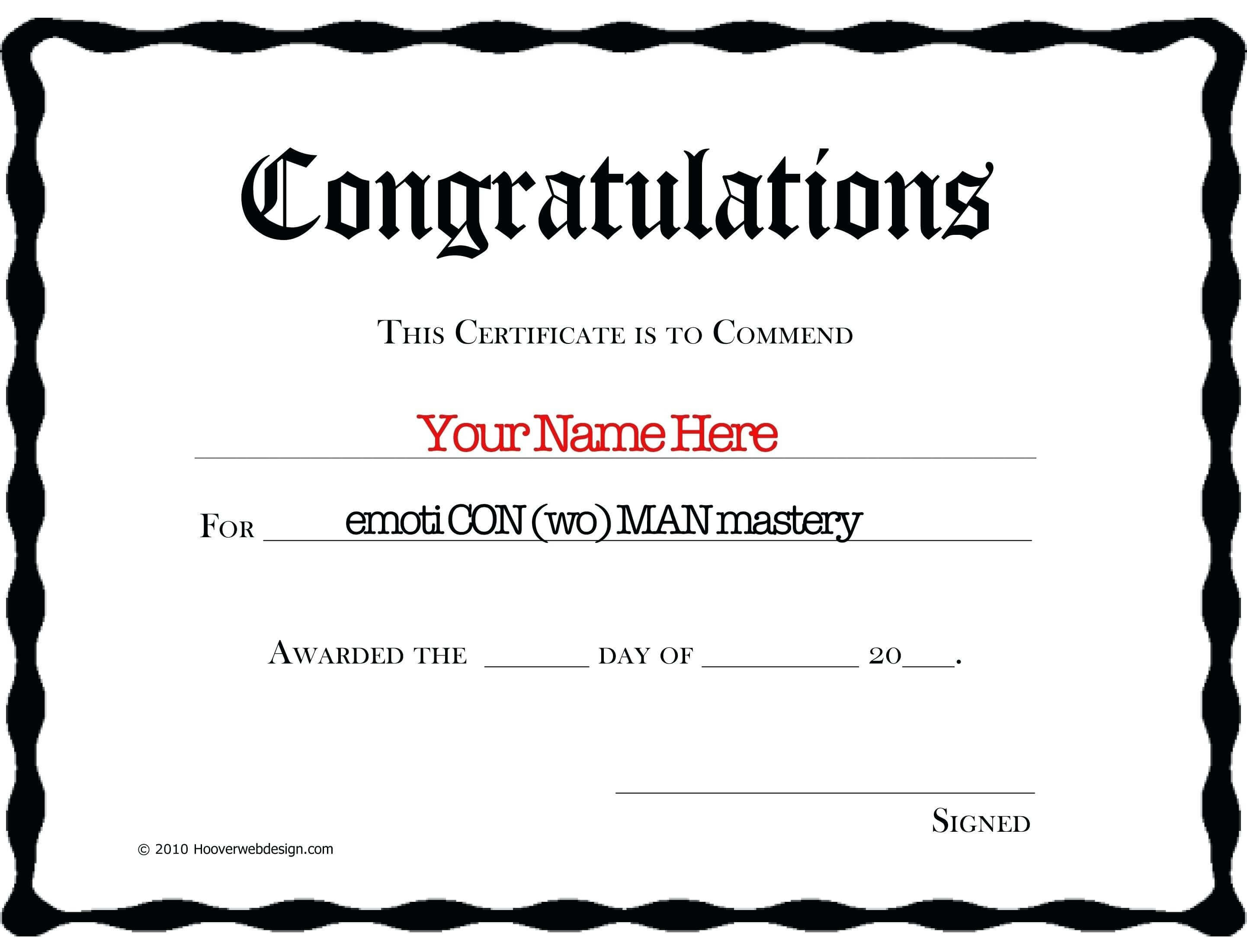 Congratulations Certificate Word Template – Bizoptimizer Throughout Congratulations Certificate Word Template