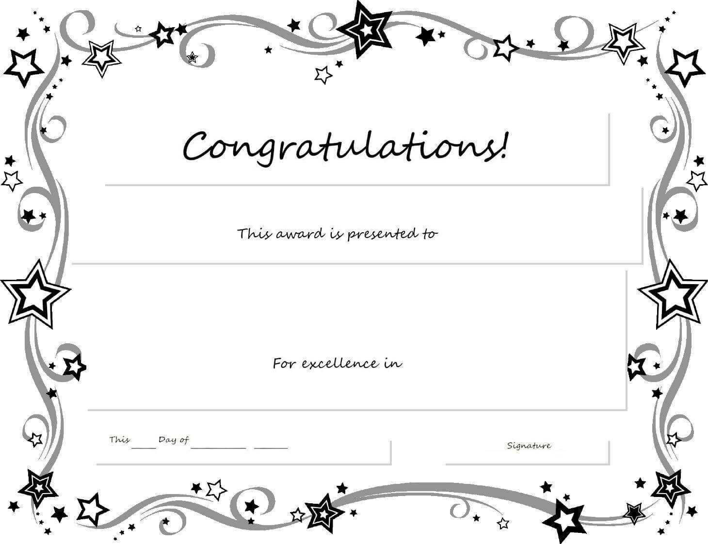 Congratulations Certificate Word Template – Erieairfair With Regarding Congratulations Certificate Word Template