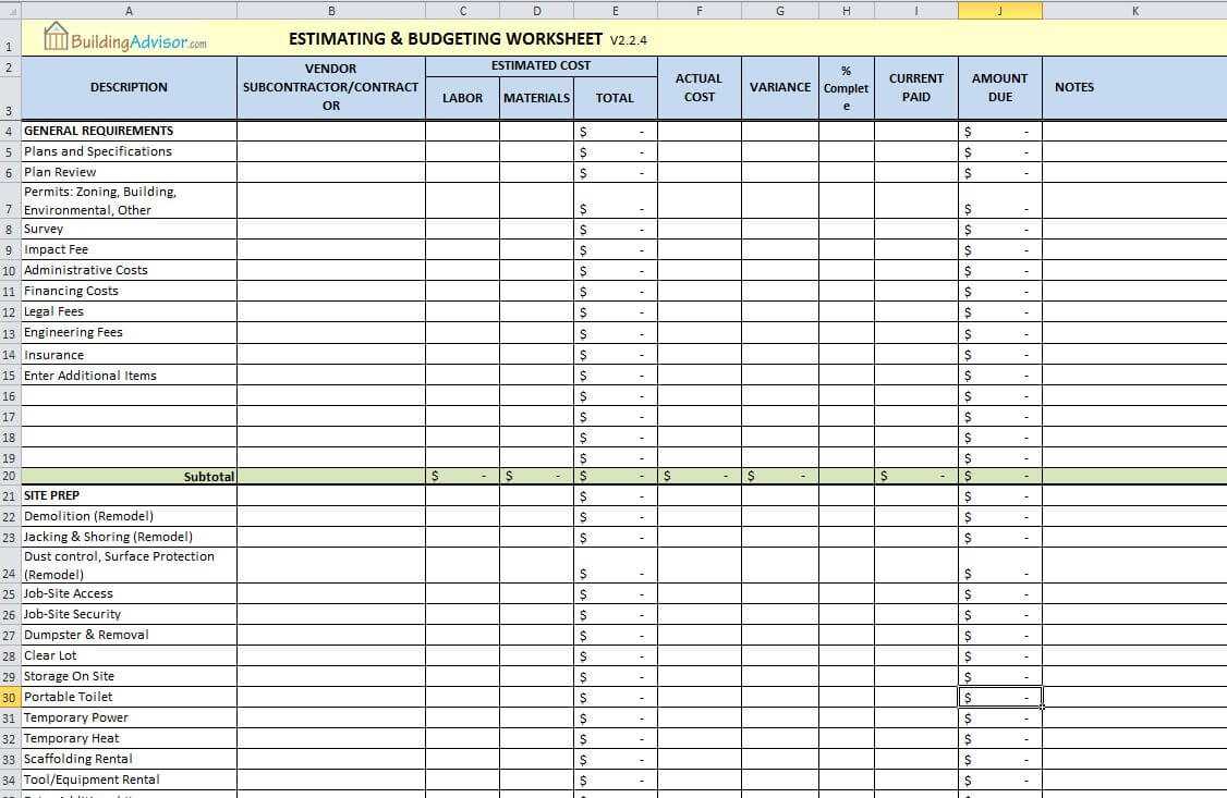 Construction / Civil Engineering: Estimate & Budget Your With Construction Deficiency Report Template