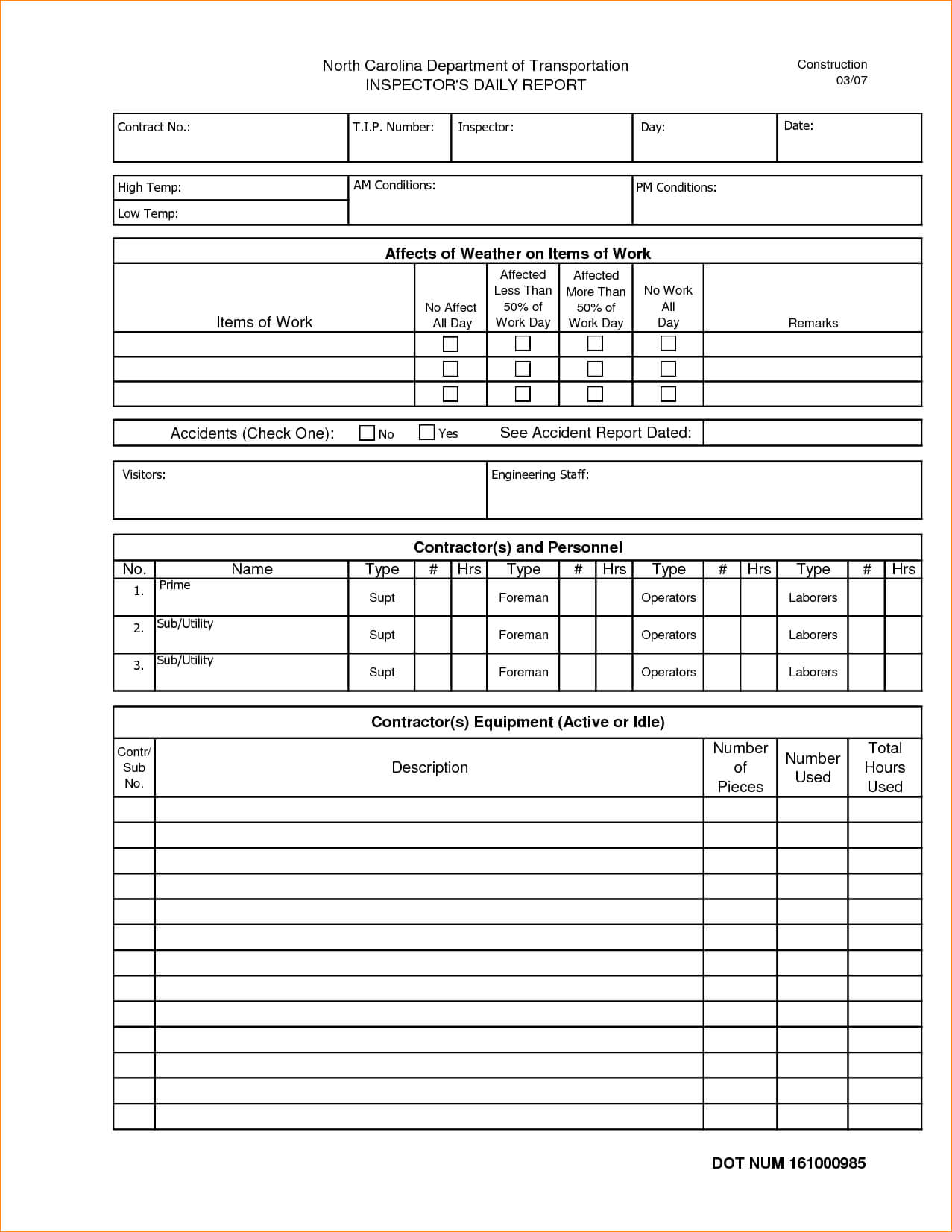 Construction Daily Report Template Form Free Word Pdf With Regard To Closure Report Template