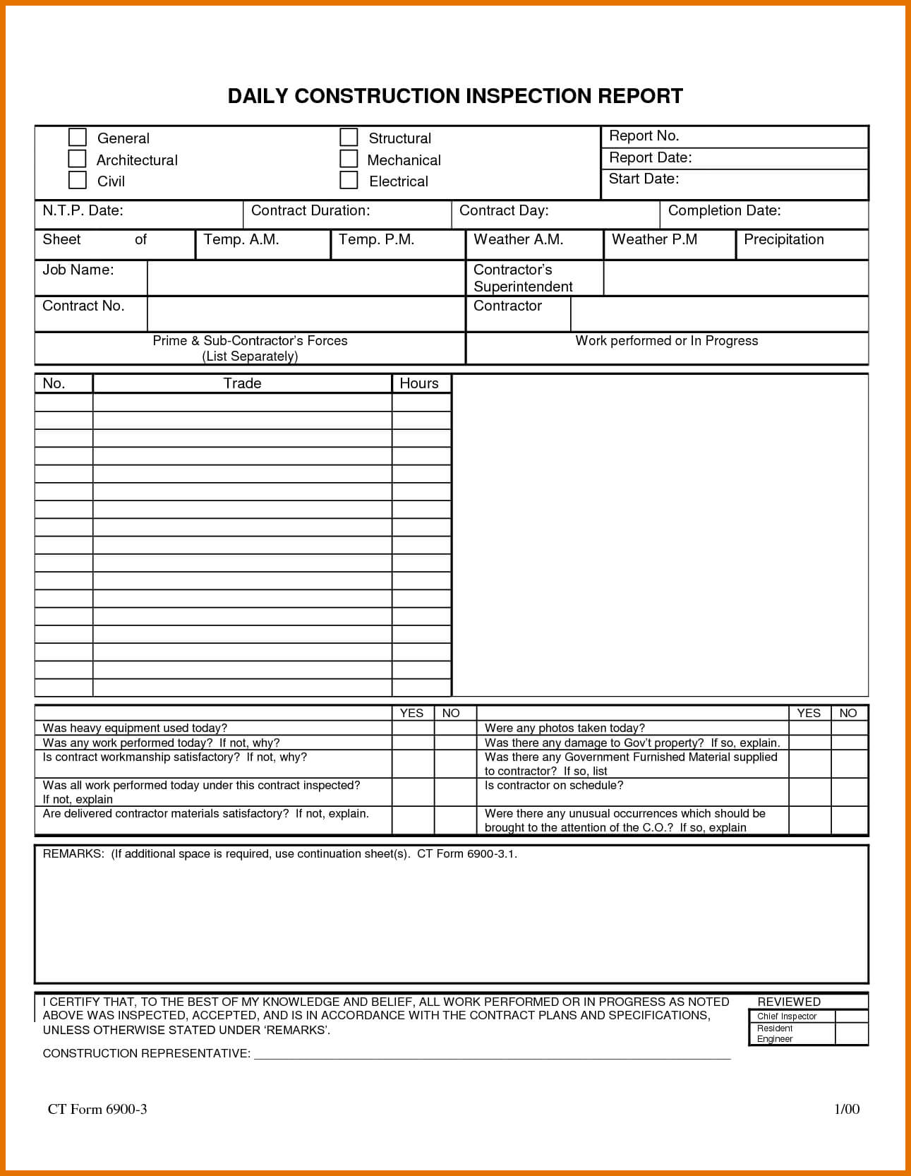 Construction Project Progress Report Template Daily Status Within Construction Daily Progress Report Template