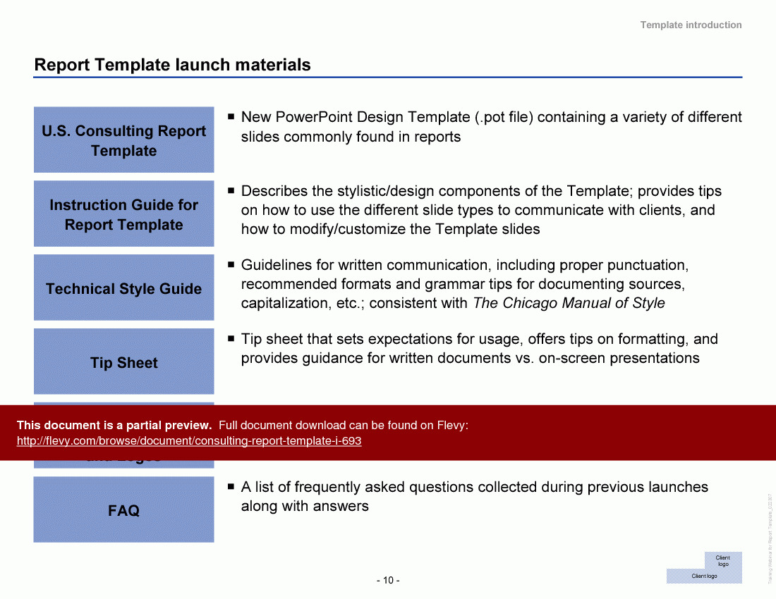 Consulting Report Template I (Powerpoint) Within Mckinsey Consulting Report Template