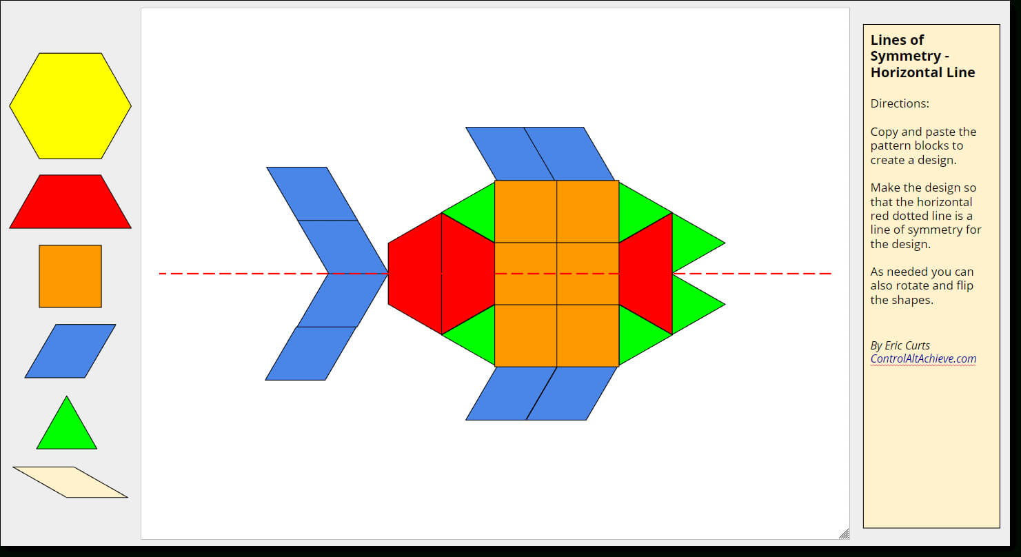 Control Alt Achieve: Pattern Block Templates And Activities Inside Blank Pattern Block Templates